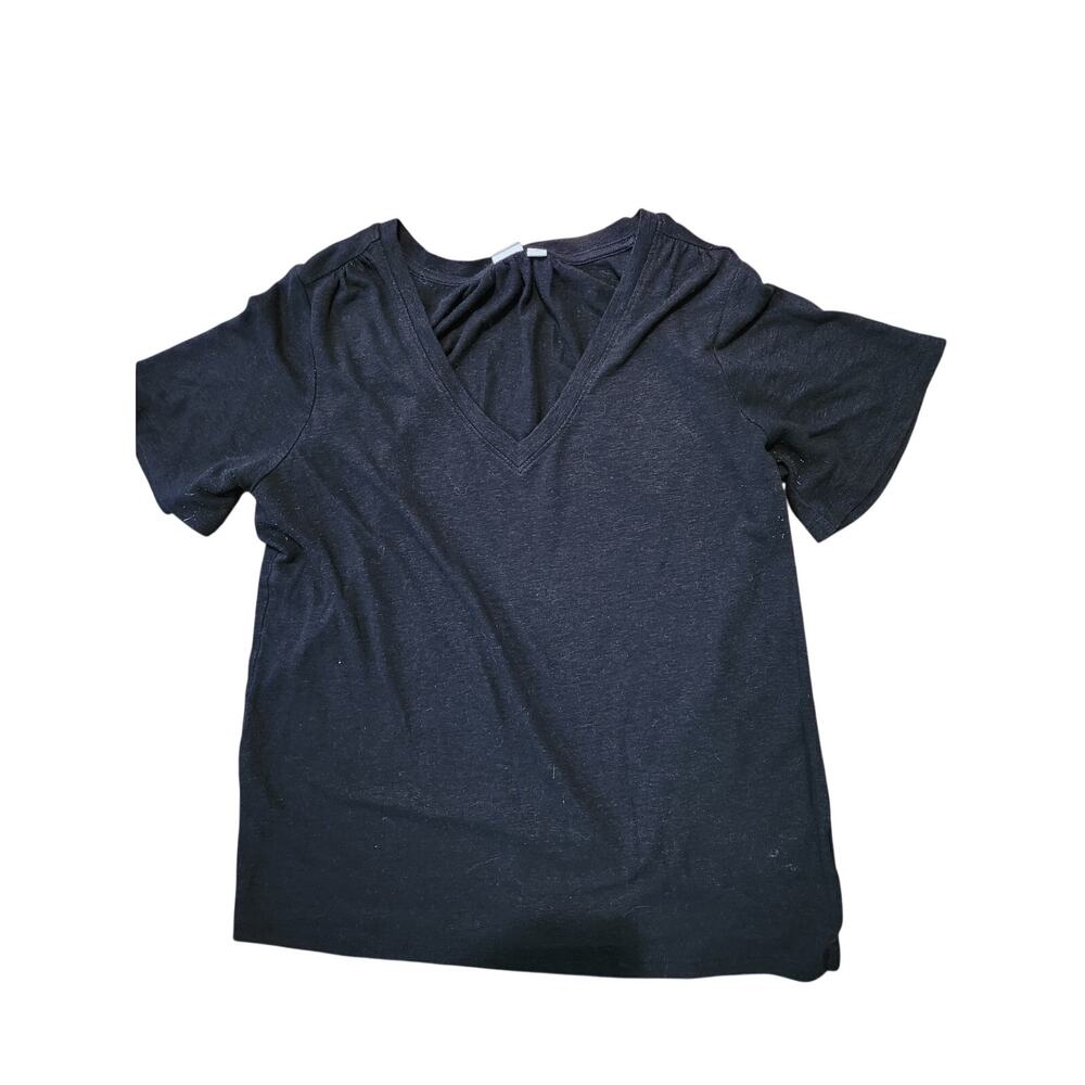 Gap black V Neck Tee Small Soft Short Sleeve Basic Everyday Top